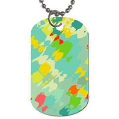 Smudged shapes Dog Tag (One Side)