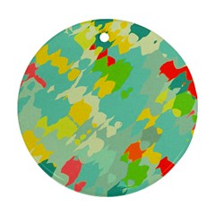 Smudged shapes Round Ornament (Two Sides)