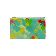 Smudged Shapes Cosmetic Bag (small) by LalyLauraFLM