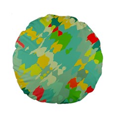 Smudged shapes Standard 15  Premium Round Cushion 