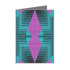 Tribal Purple Rhombus Mini Greeting Card