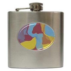 Watercolors Hip Flask (6 Oz) by LalyLauraFLM