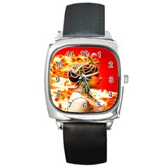 Mata Hari Square Metal Watch by icarusismartdesigns