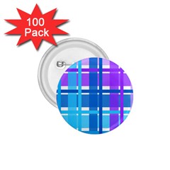 Blue & Purple Gingham Plaid 1 75  Button (100 Pack) by StuffOrSomething