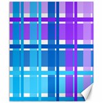 Blue & Purple Gingham Plaid Canvas 8  x 10  (Unframed) 8.15 x9.66  Canvas - 1