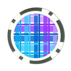 Blue & Purple Gingham Plaid Poker Chip (10 Pack) by StuffOrSomething