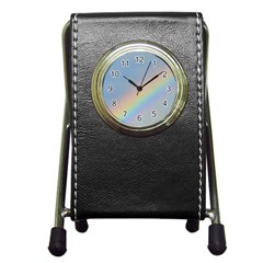 Rainbow Stationery Holder Clock by yoursparklingshop