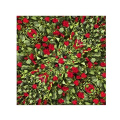 Floral Collage Print Small Satin Scarf (square) by dflcprintsclothing