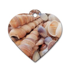 Seashells 3000 4000 Dog Tag Heart (one Sided)  by yoursparklingshop