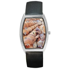 Sea Shells Tonneau Leather Watch by yoursparklingshop