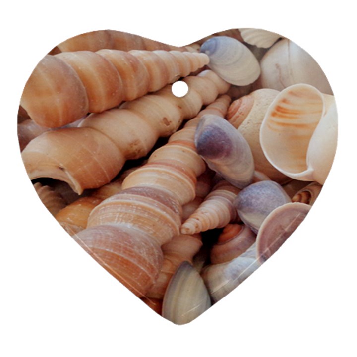 Sea Shells Heart Ornament (Two Sides)