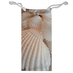 Sunny White Seashells Jewelry Bag by yoursparklingshop