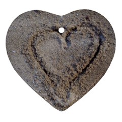 Heart In The Sand Heart Ornament by yoursparklingshop