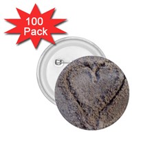 Heart In The Sand 1 75  Button (100 Pack) by yoursparklingshop