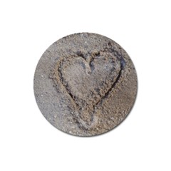 Heart In The Sand Magnet 3  (round) by yoursparklingshop