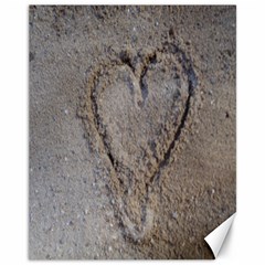 Heart In The Sand Canvas 11  X 14  (unframed) by yoursparklingshop