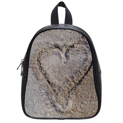 Heart In The Sand School Bag (small) by yoursparklingshop