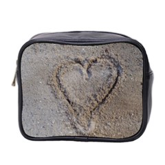Heart In The Sand Mini Travel Toiletry Bag (two Sides) by yoursparklingshop