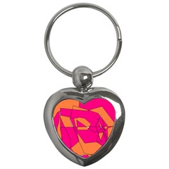 Red Orange 5000 Key Chain (heart) by yoursparklingshop