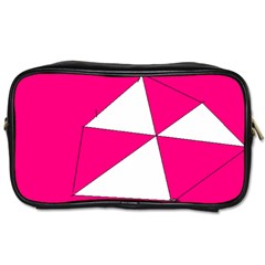 Pink White Art Kids 7000 Travel Toiletry Bag (one Side)