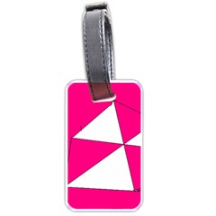 Pink White Art Kids 7000 Luggage Tag (two Sides) by yoursparklingshop