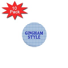 Gingham Style Mini Buttons (10 Pack)