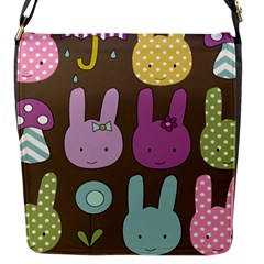 Bunny  Flap Closure Messenger Bag (small) by Kathrinlegg