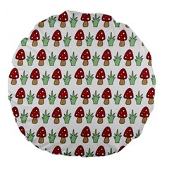 Mushrooms Large 18  Premium Flano Round Cushion  by Kathrinlegg