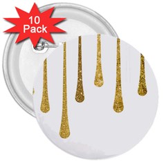 Gold Glitter Paint 3  Button (10 Pack) by Kathrinlegg