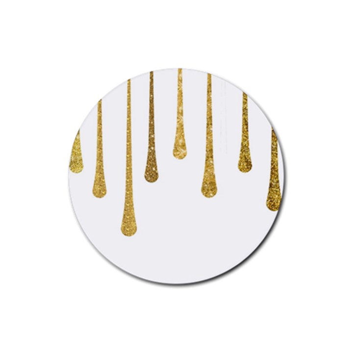 Gold Glitter Paint Drink Coaster (Round)