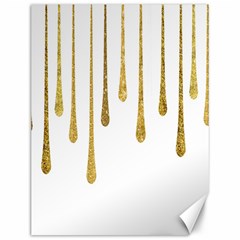 Gold Glitter Paint Canvas 12  X 16  (unframed) by Kathrinlegg