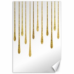 Gold Glitter Paint Canvas 20  X 30  (unframed)