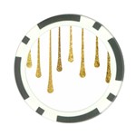 Gold Glitter Paint Poker Chip (10 Pack) Front