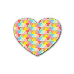 Triangle Pattern Drink Coasters 4 Pack (heart)  by Kathrinlegg