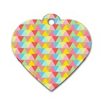 Triangle Pattern Dog Tag Heart (Two Sided) Front