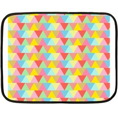 Triangle Pattern Mini Fleece Blanket (two Sided) by Kathrinlegg