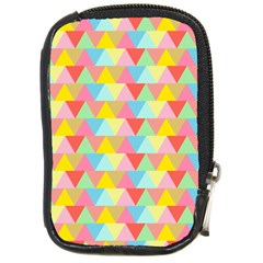 Triangle Pattern Compact Camera Leather Case by Kathrinlegg