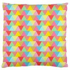 Triangle Pattern Large Cushion Case (two Sided)  by Kathrinlegg