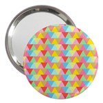 Triangle Pattern 3  Handbag Mirror Front