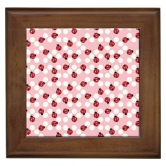 Spot The Ladybug Framed Ceramic Tile by Kathrinlegg