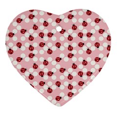 Spot The Ladybug Heart Ornament (two Sides) by Kathrinlegg