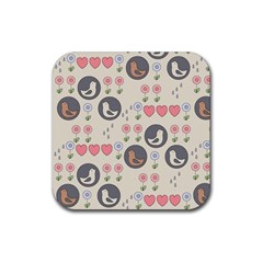 Love Birds Drink Coasters 4 Pack (square) by Kathrinlegg