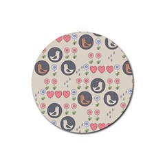 Love Birds Drink Coasters 4 Pack (round) by Kathrinlegg