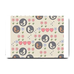 Love Birds Small Door Mat by Kathrinlegg