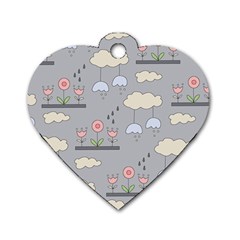 Garden In The Sky Dog Tag Heart (one Sided)  by Kathrinlegg