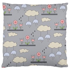 Garden In The Sky Large Flano Cushion Case (two Sides) by Kathrinlegg