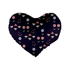 Summer Garden Standard 16  Premium Heart Shape Cushion  by Kathrinlegg