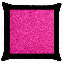 Abstract Stars In Hot Pink Black Throw Pillow Case by StuffOrSomething