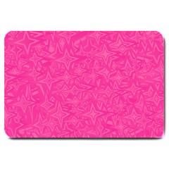 Abstract Stars In Hot Pink Large Door Mat by StuffOrSomething