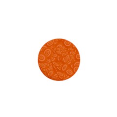 Orange Abstract 45s 1  Mini Button Magnet by StuffOrSomething